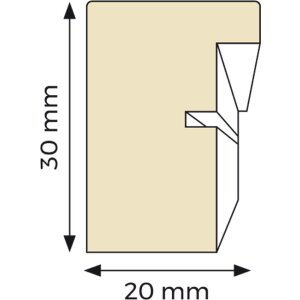 Ceanothe Cornice Oslo con Passepartout 20x30 cm nero