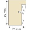 Ceanothe Cornice Oslo con Passepartout 20x30 cm nero