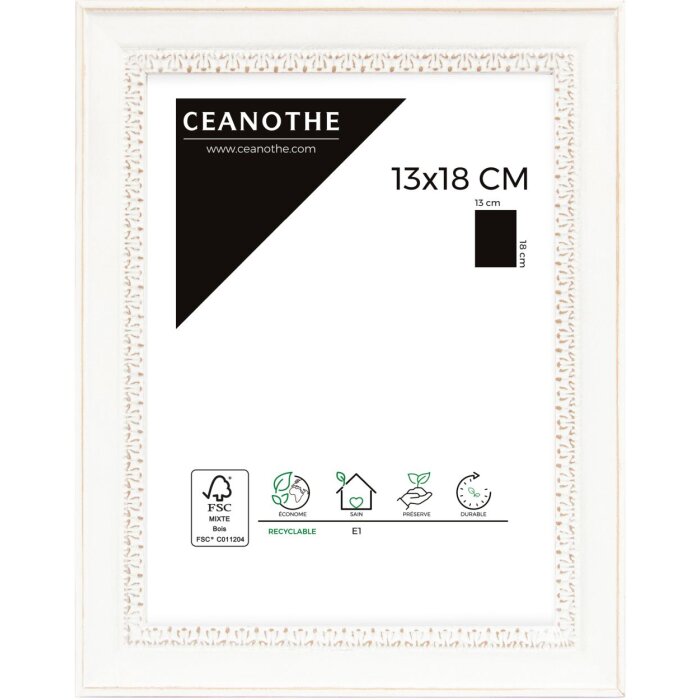 Cornice in legno Alma 13x18 cm bianco