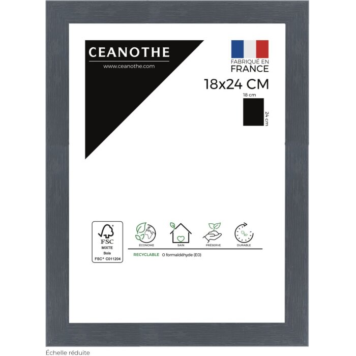 Cornice Ceanothe Karma 18x24 cm blu-grigio