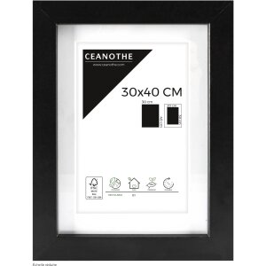 Cornice Ceanothe Oslo con Passepartout 30x40 cm nero