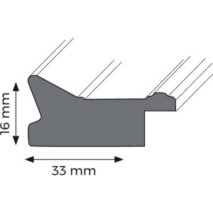 Ceanothe Cornice Gaia 24x30 cm nero-oro