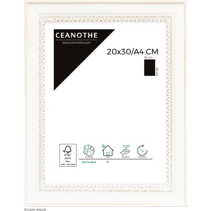 Cornice in legno Alma 20x30 cm bianco