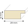 Cornice in legno Ceanothe Karma 30x30 cm Nero con Passepartout