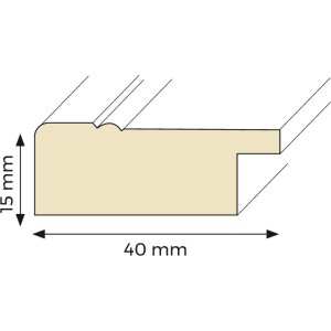 Cornice Palma 50x70 cm nero