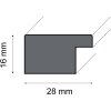 Cornice per quadri Ceanothe grigio metallizzato