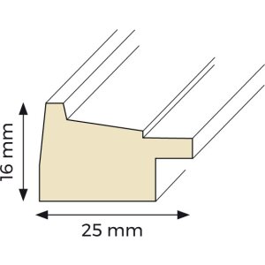 Cornice in legno Ceanothe Belle-Ile da 10x15 cm a 50x70 cm