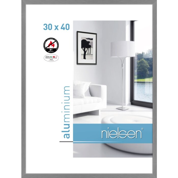 Telaio antincendio Nielsen C2 struttura grigio opaco 30x40 cm