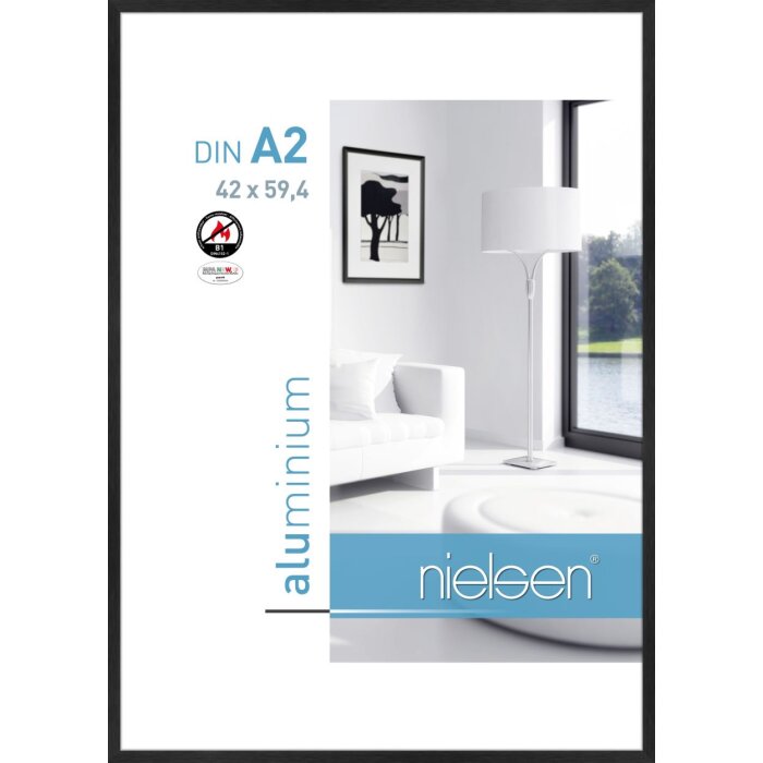 Nielsen Telaio antincendio C2 Struttura nero opaco 42x60 cm