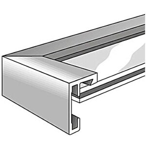 Cornice antincendio Nielsen C2 struttura argento opaco 50x70 cm