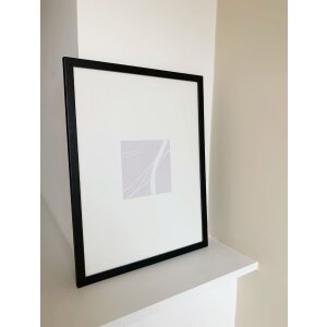 Cornice in legno Deknudt S44CF2 nero 30x40 cm con Passepartout 13x13 cm