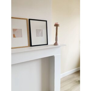 Cornice in legno Deknudt S44CF2 nero 30x40 cm con Passepartout 13x13 cm