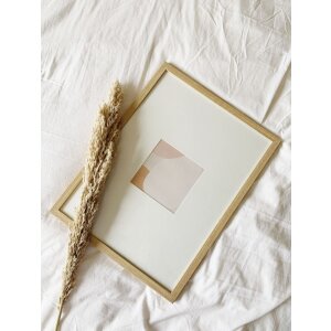 Cornice in legno Deknudt S44CH1 rovere 30x40 cm con passe-partout 13x13 cm