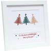 Deknudt Cornice natalizia in legno S45SK1E2 bianco 10x15 cm