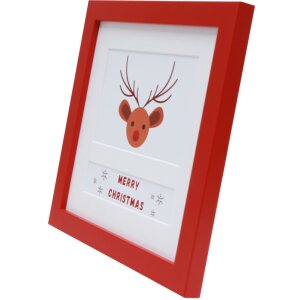 Deknudt Cornice natalizia in legno S45SK4E2 rosso 10x15 cm