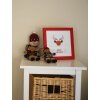 Deknudt Cornice natalizia in legno S45SK4E2 rosso 10x15 cm