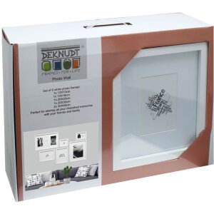 Set di cornici Deknudt S46YK1WALL bianco 6 cornici