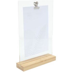 Portafoto in acrilico Deknudt S58RY1 naturale 10x15 cm con clip