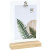 Portafoto in acrilico Deknudt S58RY1 naturale 10x15 cm con clip