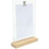 Portafoto in acrilico Deknudt S58RY1 naturale 10x15 cm con clip
