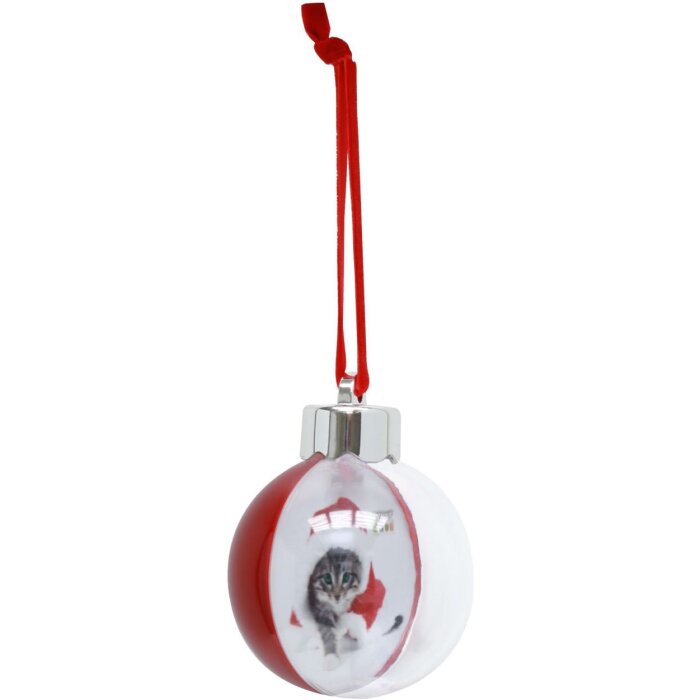 Palla di Natale Deknudt Photo S66FJ4 rosso 7,6 x7,6 cm
