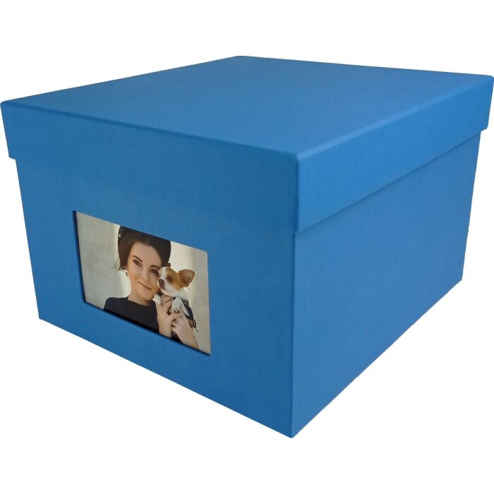 HNFD XL Photo Box Kandra 700 foto 15x20 cm acciaio blu a coste