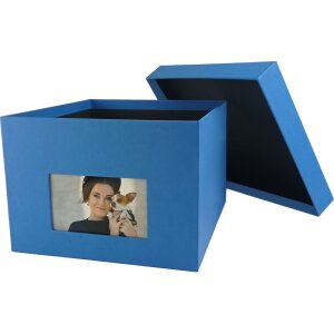 HNFD XL Photo Box Kandra 700 foto 15x20 cm acciaio blu a coste