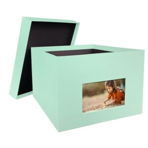 HNFD XL Scatola per foto Kandra 700 foto 15x20 cm menta a coste