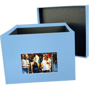 HNFD XL Photo Box Kandra 700 foto 15x20 cm blu scuro a coste