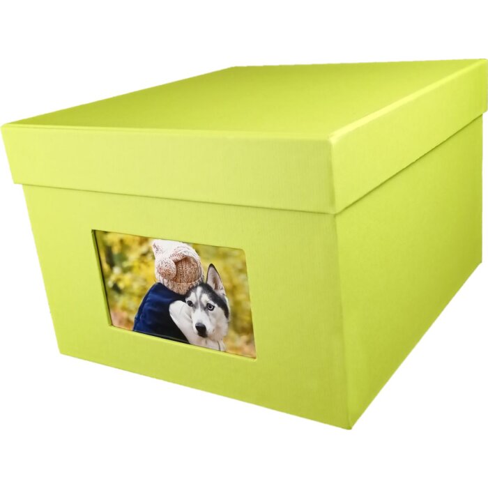 HNFD XL Photo Box Kandra 700 foto 15x20 cm maggio verde a righe
