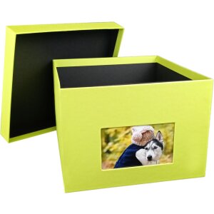 HNFD XL Photo Box Kandra 700 foto 15x20 cm maggio verde a righe