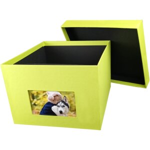 HNFD XL Photo Box Kandra 700 foto 15x20 cm maggio verde a righe