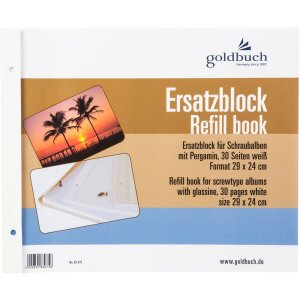 Goldbuch Blocco di ricambio per album a vite 29x24 cm e 38x30 cm