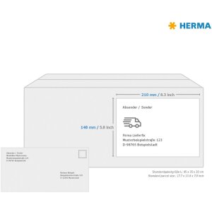 Etichette HERMA a getto dinchiostro resistenti alle intemperie A4, 210,0 x 148,0 mm, bianco, adesivo permanente
