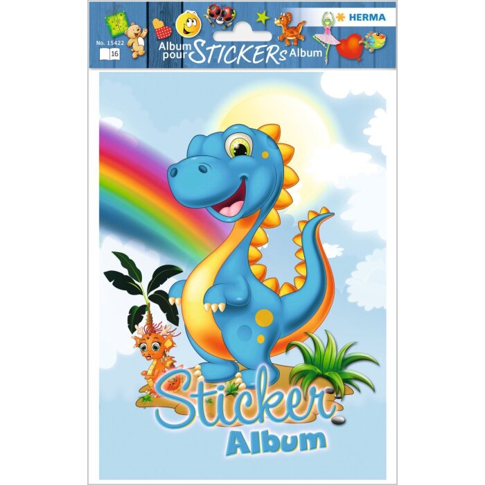 HERMA Album di figurine per bambini, A5, "Dinos" (16 pagine, vuoto)
