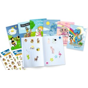 HERMA Album di figurine per bambini, A5, "Dinos" (16 pagine, vuoto)