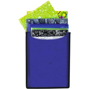 Cartella HERMA Flexi traslucida, blu scuro 260x345x70 mm