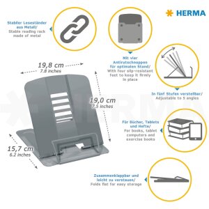 leggio herma blu 198x190x157 mm