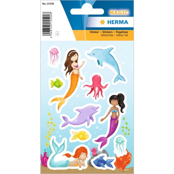 HERMA Principessa del mare - Adesivo con effetto glitterato