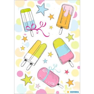 Ghiacciolo adesivo HERMA, con glitter lucido