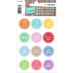 HERMA Sticker HOME "Hip gold" scintillante