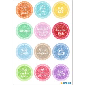 HERMA Sticker HOME "Hip gold" scintillante