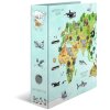Cartella a motivi HERMA A4 - Mappa del mondo