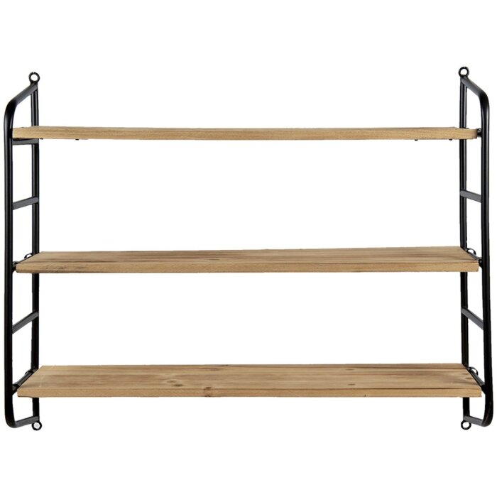 Clayre & Eef Scaffale a muro 50610 marrone 60x15x50 cm