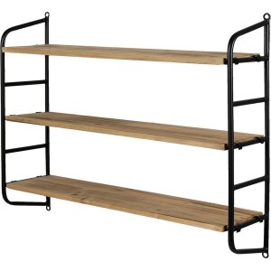 Clayre & Eef Scaffale a muro 50610 marrone 60x15x50 cm