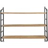 Clayre & Eef Scaffale a muro 50610 marrone 60x15x50 cm