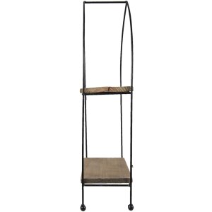 Clayre & Eef Mensola in ferro con legno 50620 marrone 27x14x57 cm
