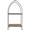 Clayre & Eef Mensola in ferro con legno 50620 marrone 27x14x57 cm