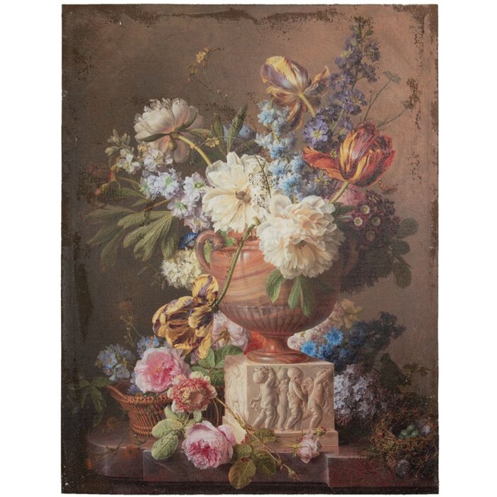 Vaso per quadri Clayre & Eef con fiori 60x3x80 cm Multicolore