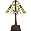 LumiLamp 5LL-6109 Lampada da tavolo Tiffany 20x20x34 cm E14-max 1x25W Marrone